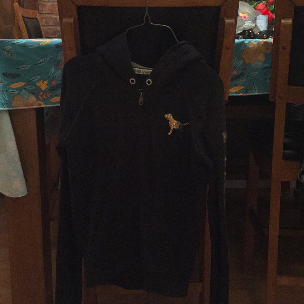 Victoria secret PINK black zip up